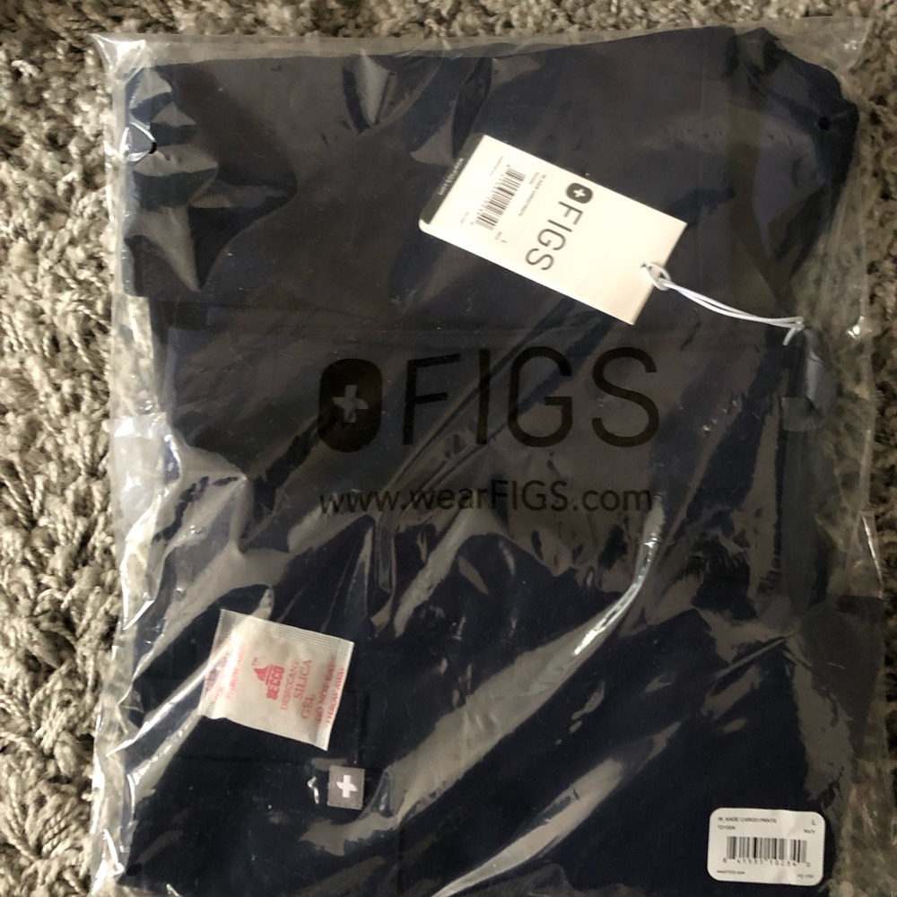 Figs Navy Blue Nurse Kade Cargo Scrub Pants